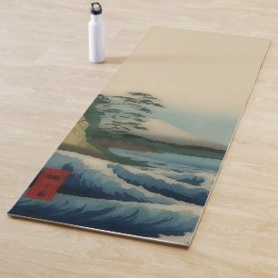 Tapete De Yoga Vista do mar - famosa arte japonesa Yoga Mat
