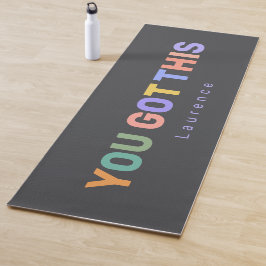 Tapete De Yoga VOCÊ CONSEGUE Isto Citação Motivacional | Nome Per