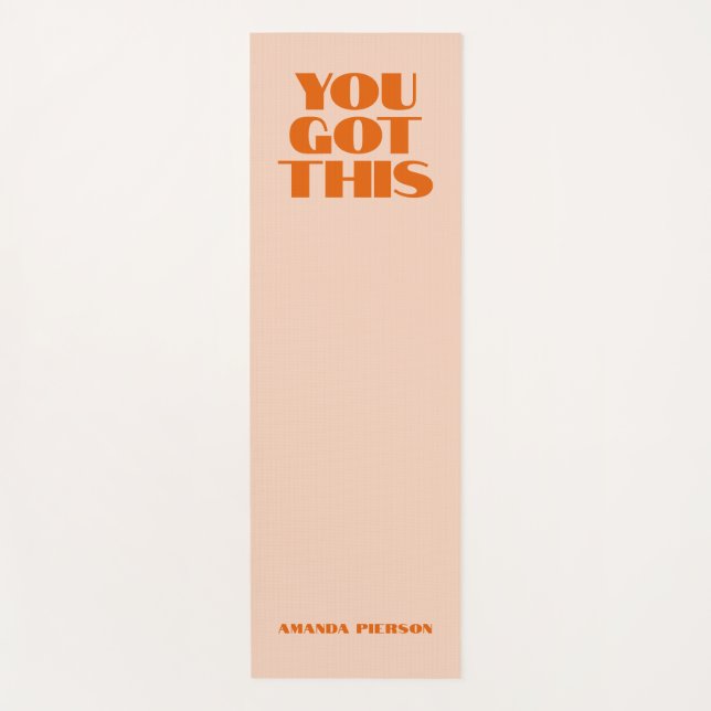 Tapete De Yoga Você tem essa tipografia vermelha rosa Yoga Mat (Frente)