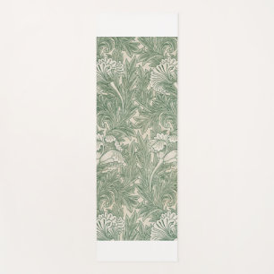 Tapete De Yoga Wallpaper tulip William Morris verde têxtil