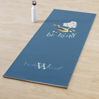 Tapete De Yoga Watercolor Blue Tit on a Flowering Branch