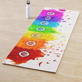 Tapete De Yoga Watercolor Chakras Yoga Mat - 10