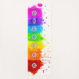Tapete De Yoga Watercolor Chakras Yoga Mat - 10