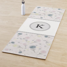 Watercolor Dahlia Yoga mat