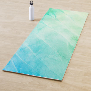 Tapete De Yoga Watercolour moderna verde Mint