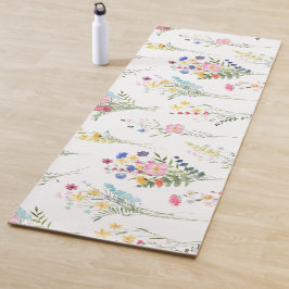 Tapete De Yoga Wildflower Watercolor Floral