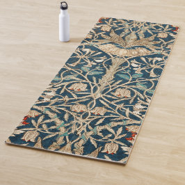 Tapete De Yoga William Morris Antigo Floral Madressilva
