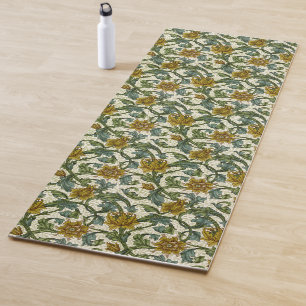 Tapete De Yoga William Morris Solteiro Stem Floral Patterno