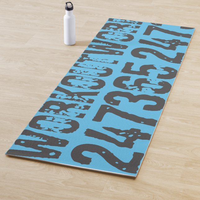 Tapete De Yoga Worn out and scratched text Workout 247365 blue (In Situ)