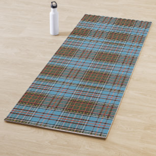 Tapete De Yoga Xadrez Clan Anderson Teal Check Tartan