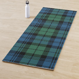 Tapete De Yoga Xadrez Clan Campbell Blue Black Check Tartan