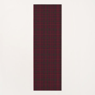 Tapete De Yoga Xadrez Escocês Burgundy Elegante