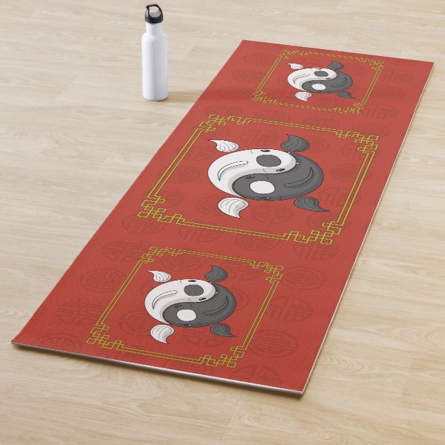 Tapete De Yoga Yin e Yang, o Koi Yoga Mat (In Situ)