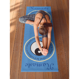 Tapete De Yoga Yin Yang French Blue Workout, Pilates e