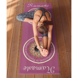 Tapete De Yoga Yin Yang Magenta Workout, Pilates e