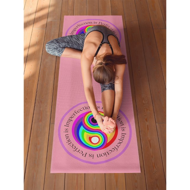 Tapete De Yoga Yin Yang Pink Workout, Pilates e (Yin Yang Pink Workout, Pilates and Yoga Mat)