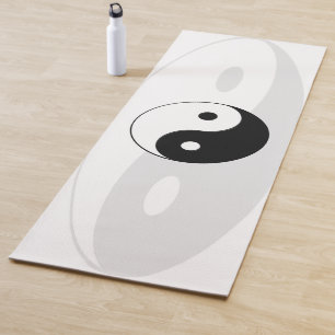 Tapete De Yoga Yin-Yang Yoga Mat preto e branco