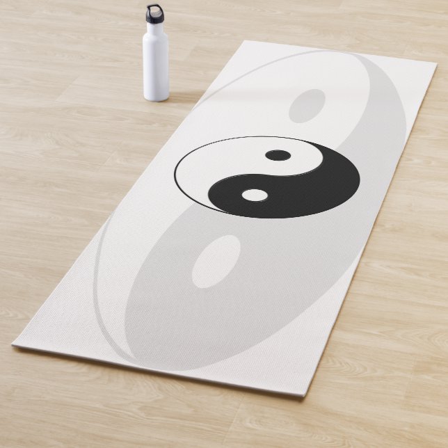 Tapete De Yoga Yin-Yang Yoga Mat preto e branco (In Situ)