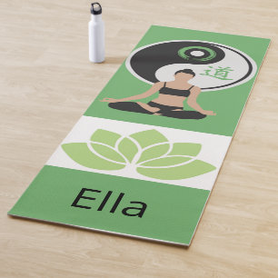 Tapete De Yoga Ying Yang Lotus Image Personalizou Yoga Mat