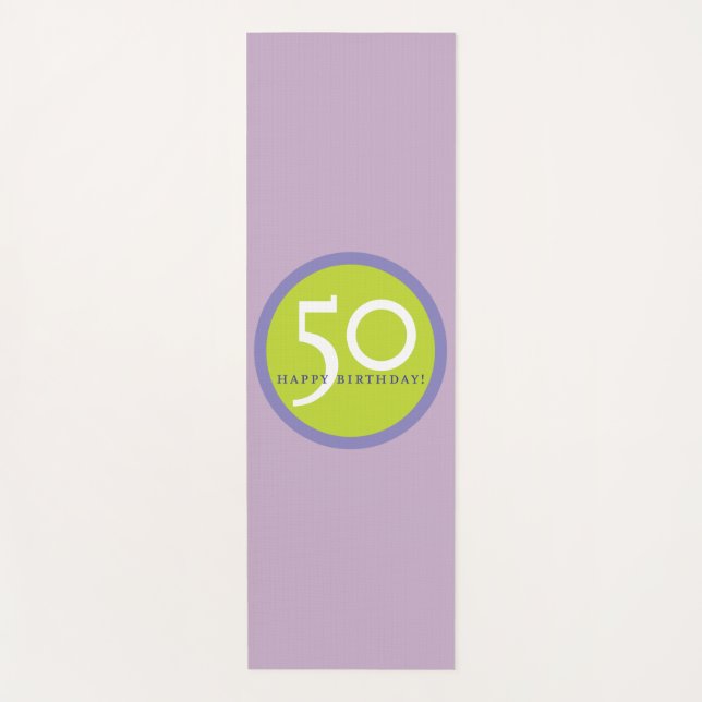 Tapete De Yoga Yoga Happy Birthday 50 (Frente)