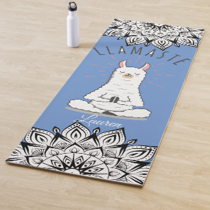 Tapete De Yoga Yoga Llama - Llamaste Pun Nome Mandala