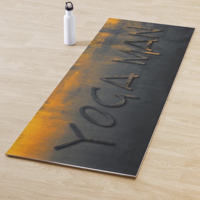 Tapete De Yoga Yoga Man Yellow Blue Cinza rustic (In Situ)