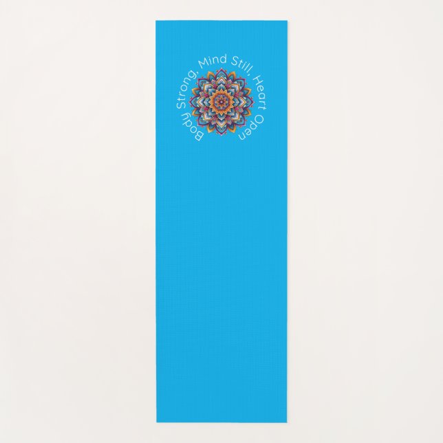 Tapete De Yoga Yoga Mantra Mandala Design Mat (Frente)
