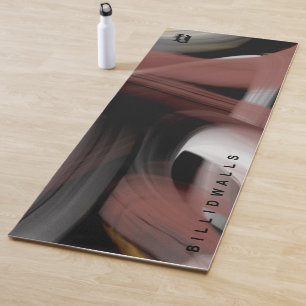 Tapete De Yoga Yoga Mat Abstrato Art Black Powdery