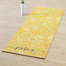 Yoga mat amarelo elegante