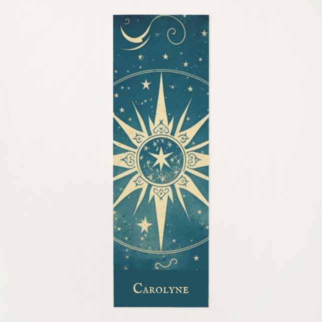 Tapete De Yoga Yoga Mat Azul Celestial Personalizado (Frente)