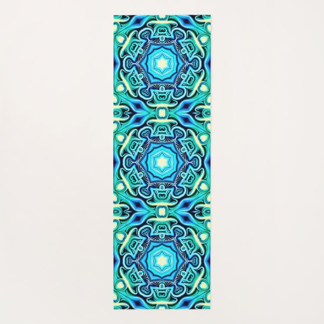 Tapete De Yoga Yoga Mat Azul e Verde (Verso)