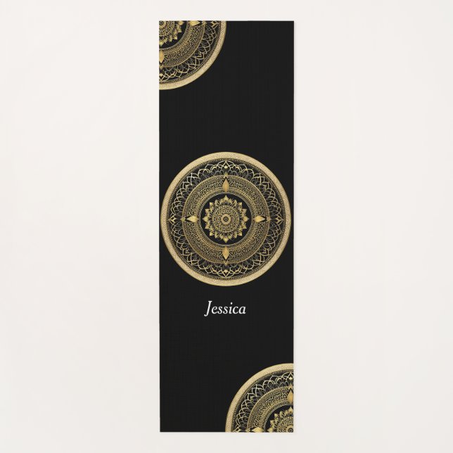 Tapete De Yoga Yoga Mat com arte Mandala (Frente)