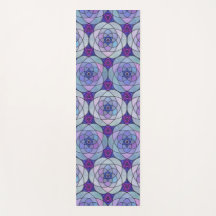 Yoga Mat com mandala em tom de joia