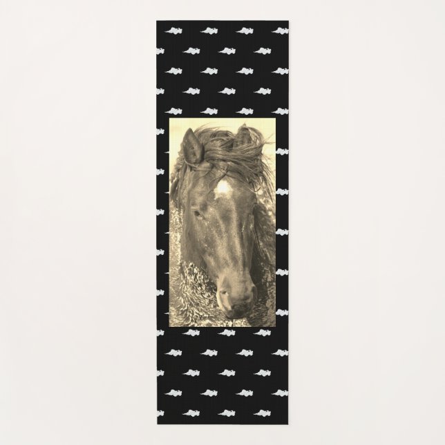 Tapete De Yoga Yoga Mat COM NUVENS E CAVALOS SELVAGENS (Frente)