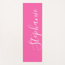 Yoga Mat, cor-de-rosa, monograma