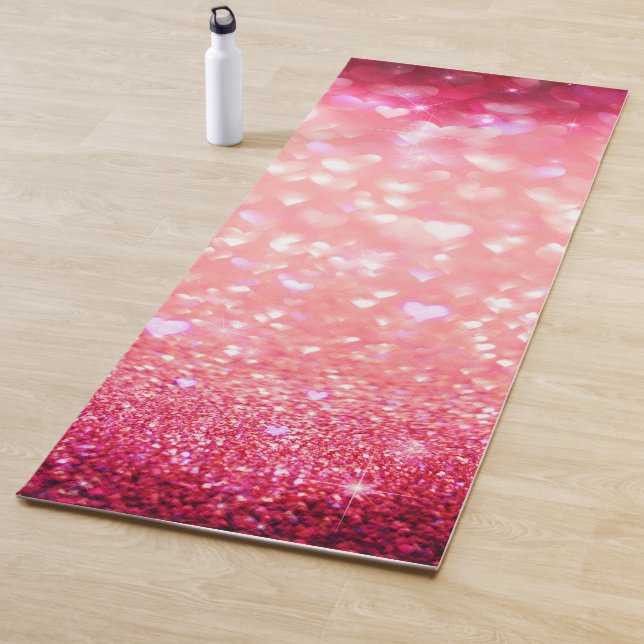 Tapete De Yoga Yoga Mat - Corações Sparkle (In Situ)