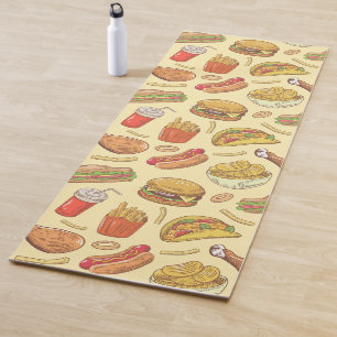 Tapete De Yoga Yoga Mat de Comida Rápida