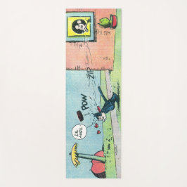 Tapete De Yoga Yoga Mat de Gato de Estilo Vintage e Comic Art de