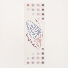 Tapete De Yoga Yoga Mat de transformação da borboleta rosa e azul