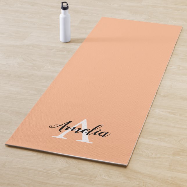 Tapete De Yoga Yoga Mat do Script do Peach Monograma (In Situ)