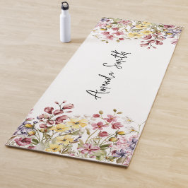Tapete De Yoga Yoga Mat Floral Personalizado Nome Selvagem Flor