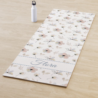 Tapete De Yoga Yoga Mat Floral Personalizável Moderno Boho