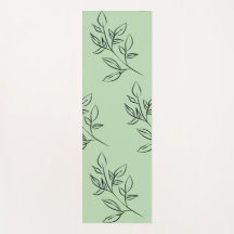 Yoga Mat Floral Verde