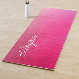 Tapete De Yoga Yoga Mat - Gradiente de Crack Rosa Personalizado