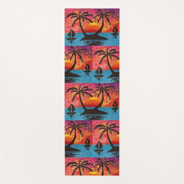 Tapete De Yoga Yoga Mat - Ilha Tropical (Frente)