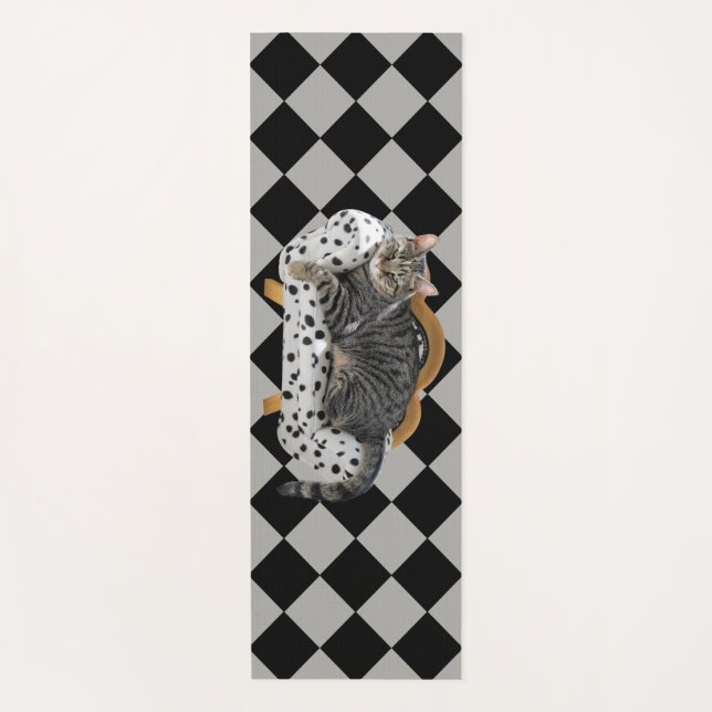 Tapete De Yoga Yoga Mat Lazy Cat Diamond Hatch (Frente)