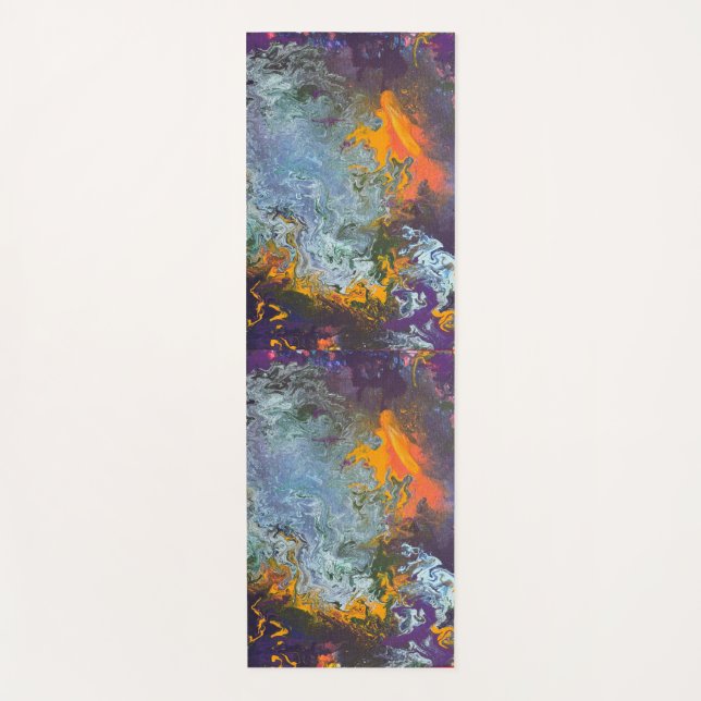 Tapete De Yoga Yoga Mat North de 60 Sunrise sobre o lago. (Frente)