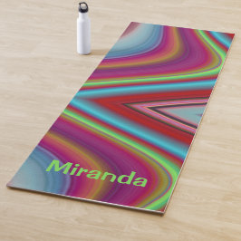 Tapete De Yoga Yoga Mat - Padrão de Linha Multicolorido Vermelho