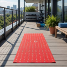 Yoga Mat Personalizado com Monograma e Símbolo Run