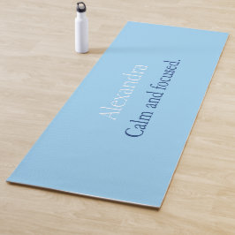 Tapete De Yoga Yoga Mat Personalizado de Azul Calmo